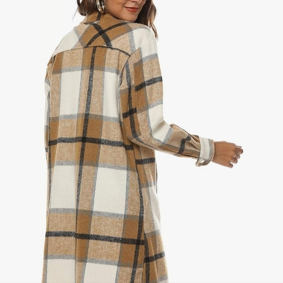 Long Plaid Shacket - Picture 2 of 4